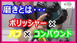 磨きとは･･･ポリッシャー×バフ×コンパウンド！