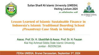 Visiting Lecture At Sultan Sharif Ali Islamic University Unissa, September 3Rd, 2024