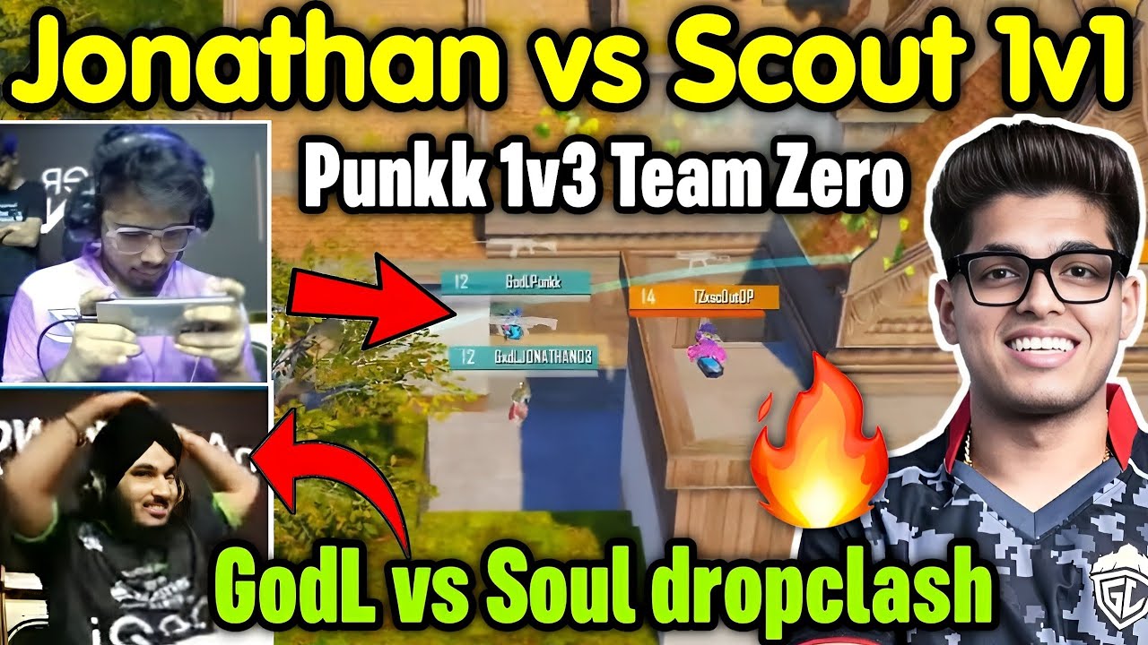 Jonathan vs Scout 1v1 most awaited fight 🔥 Godlike welcome Soul in ...