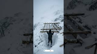 “Buried Alive to Survive ❄️ Extreme Snow Trench Shelter in a Blizzard”  #timelapse #winter #survival