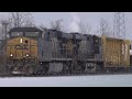 This CSX Train Was SO Slow A Faster CSX Train Passed It! Chasing a Huge NS Train In The Snow! More!