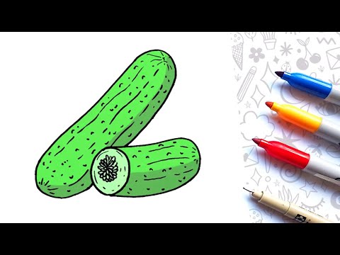 Video: Cómo Dibujar Un Pepino