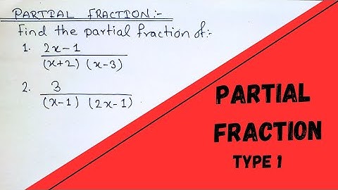 Partial Fraction || Partial Fraction Decomposition