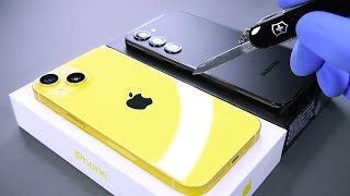 iPhone 14 vs S23 Unboxing - ASMR