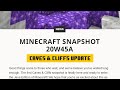 They released the FIRST Snapshot of Minecraft 1.17...