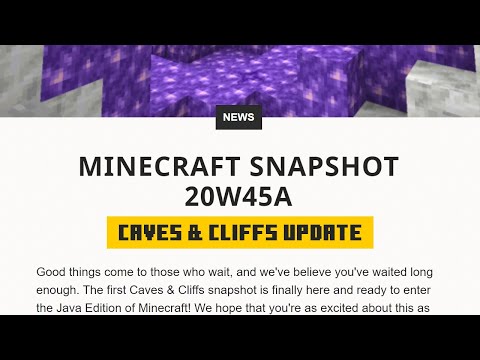 They Released The FIRST Snapshot Of Minecraft 1.17...