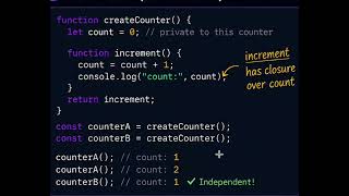 JavaScript Closure Explained Simply: Closure vs Global Vars