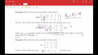 L21 Rank of a Matrix with solved problem by dr  hitesh kumar