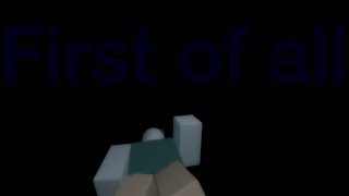 First of all...