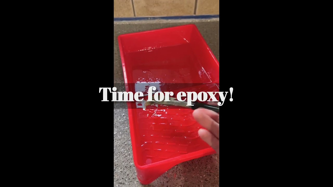 DIY Renovation using Daich Coatings LuxROCK Solid Surface Granite Countertop Kit in Crystal Quartz