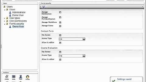 Umbraco Contour, User security