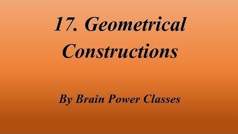 Class 6 //Maths //Chapter 17 Geometrical Constructions //Practice set 39 and 40.