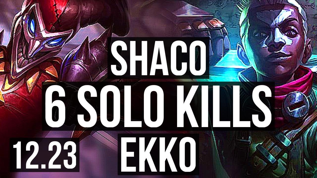 SHACO vs EKKO (JNG) | 6.3M mastery, 17/2/7, Legendary, 1200+ games | EUW Diamond | 12.23