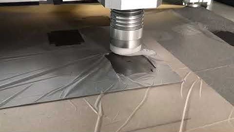 AKZ oscillating knife cutting machine Graphite sheet cutting demo-2-AccTek Machinery China