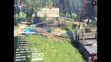 SPINTIRES GAMEPLAY:  Repacking logs with crane