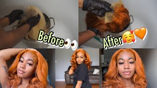 Watercolor Dye Hair in 10 Minutes | 👩🏽‍🦰Ginger\/Orange🧡Arabella Hair