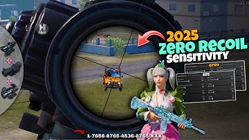 2025 World Best Sensitivity Settings ✅ | BGMI Best Sensitivity Settings | PUBG Zero Recoil 🔥