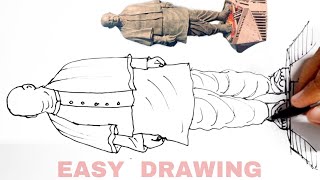How to draw Statue of Unity Drawing // Sardar Vallabhbhai Patel Drawing screenshot 2