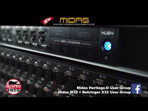 NEW: MIDAS DP48 Personal Monitor Mixer - HUB4 + Stage Connect for Behringer WING X32 M32 Heritage-D