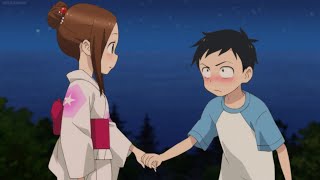 Nishikata and Takagi-San Hold Hands at the Summer Festival | Karakai Jouzu No Takagi-San 2 Ep 12 End