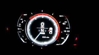 Lexus LFA instrument panel during startup