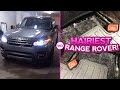 Deep Cleaning a Girl's HAIRY Range Rover | EXTREME Dog Hair Removal | Very Satisfying Car Detailing