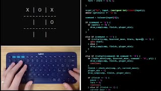 ASMR Programming - Tic Tac Toe in C (Tris Game)