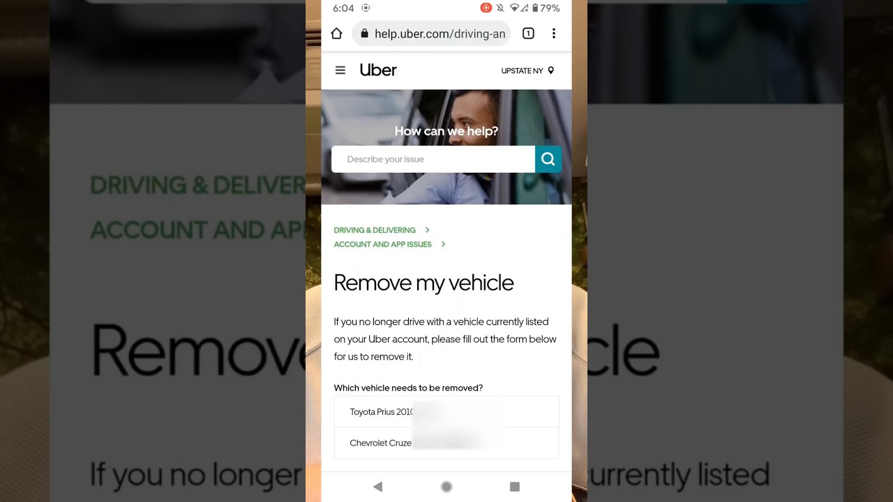 How To Remove A Vehicle From Uber Driver Account