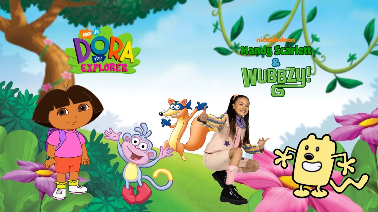 Dora The Explorer + Mandy Scarlett & Wubbzy. ABC Animals: Swiper Swipes The Stairs