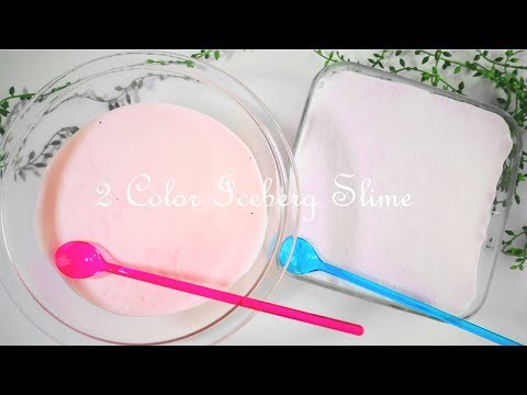 【ASMR】巨大2色アイスバーグスライム✨表面をカット?してみた【音フェチ】2 color iceberg slime2 색 빙산 슬라임