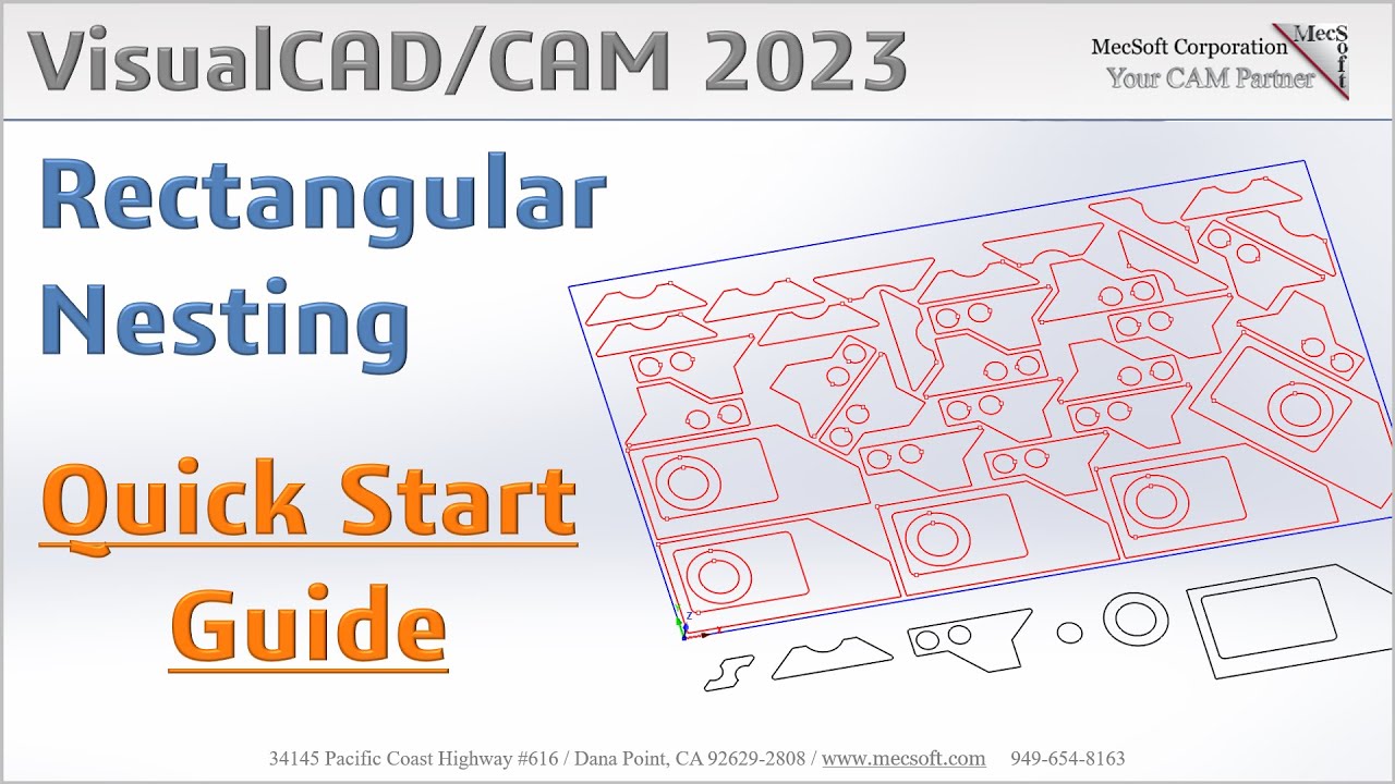 VisualCAD/CAM 2023 Rectangular Nesting Quick Start