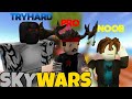 NOOB! VS PRO! VS TRYHARD!! | Roblox Skywars!