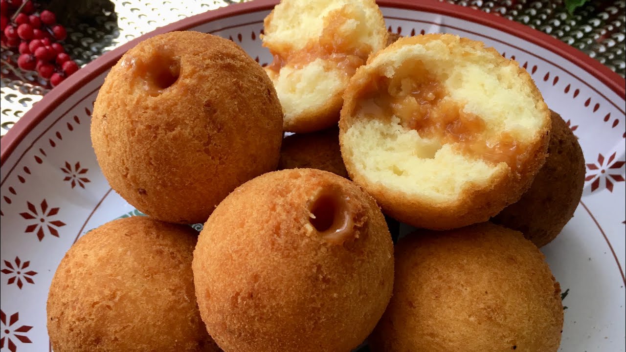 BUÑUELOS RELLENOS DE AREQUIPE -BUÑUELOS RELLENOS DE QUESO MOZARELLA- HECHO  EN CASA! - YouTube