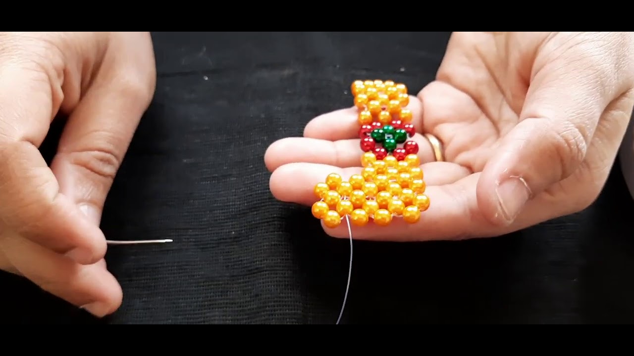 मोत्याचे स्वस्तिक शिकवणी १४|मोत्याची रांगोळी|मोत्याचे रुखवत| Pearl art Swatik Lesson 14|pearl art