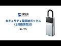 鍵・小物用セキュリティボックス　南京錠＋ダイヤル錠の二重ロック　クレジットカード収納可能　SL-75