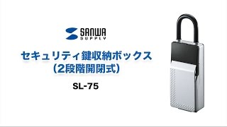 鍵・小物用セキュリティボックス　南京錠＋ダイヤル錠の二重ロック　クレジットカード収納可能　SL-75