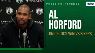 PRESS CONFERENCE: Horford on trash talk from 76ers fans following big C's win: I appreciate them