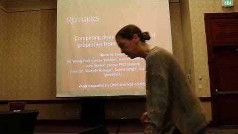 Karin Rabe -- Competing phases in transition metal oxides:  -- Part I