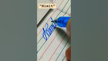 "Nimit" name in cursive handwriting #cursive #calligraphy #names #art #share #shorts ##shorts
