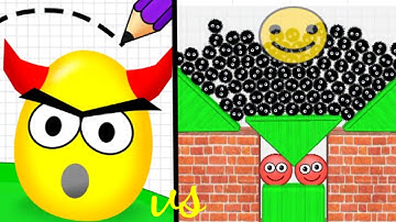 Trending Gameplay HIDE BALL game play mix level new update, vs DRAW SMASH,  Game Videos Update