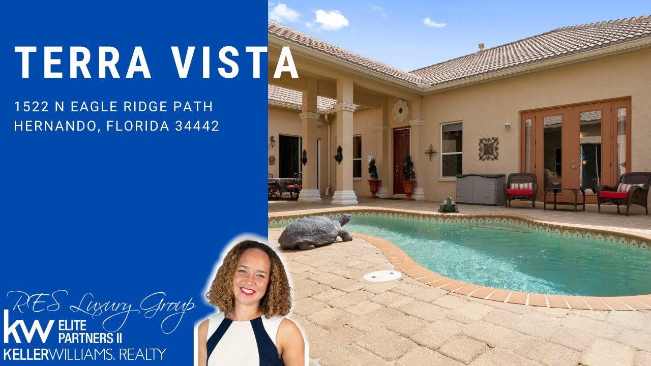 4 Bed 4 bathroom home in Terra Vista, Hernando FL 34442 with courtyard