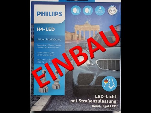 Einbau H4 & H7 Philips Ultinon Pro6000 LED in VW T5 Multivan