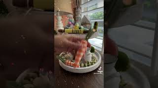 Celebrity Easter tier tray decorating! #diy #easterdecoration #tiertraydecor #springdecorating Net Worth