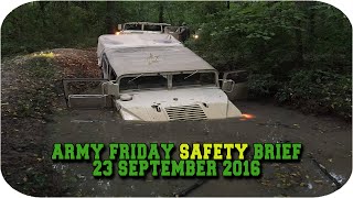 Army Friday Safety Brief - 23SEP16