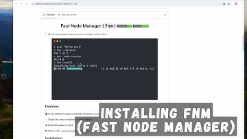 Installing FNM (Fast Node Manager) on a Macbook Pro