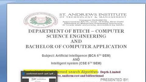 SAITM B-TECH CSE/BCA SEM 6TH INTELLIGENT SYSTEM L NO 22/ARITIFICAL INTELLEGENCE UNIT 1 L NO-20