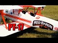 Pt17 red baron stearman rc gas plane crash