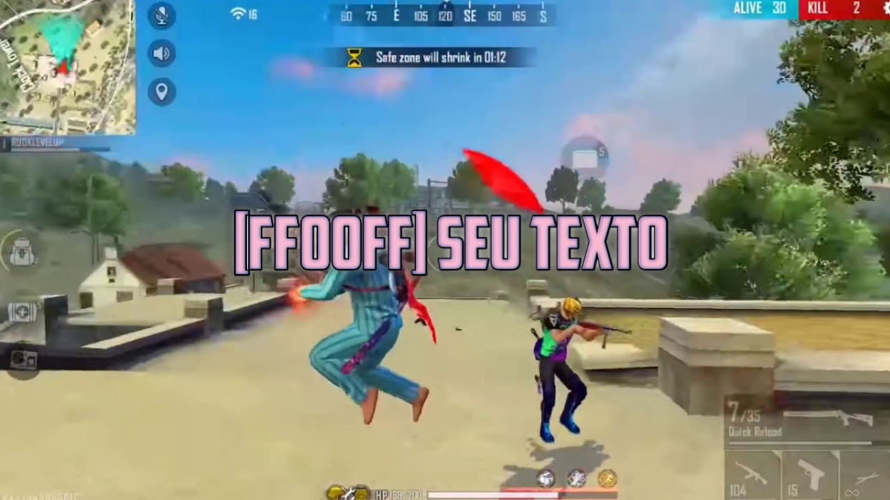 Como colocar letra colorida no Free Fire