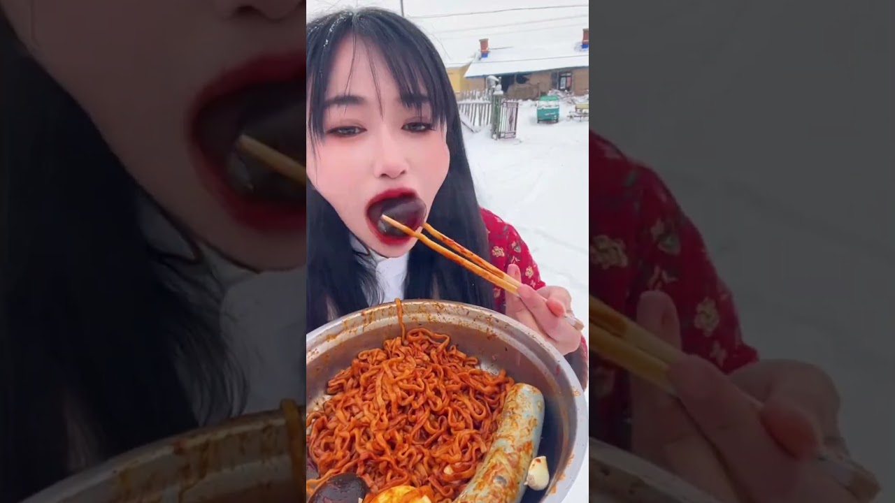 ASMR Mukbang Noodles, Boiled Eggs & Century Egg (Chinese Style)