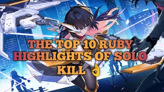 THE TOP 10 RUBY HIGHLIGHTS OF SOLO KILL WITH BONUS!!! 👌| MOBILE LEGENDS